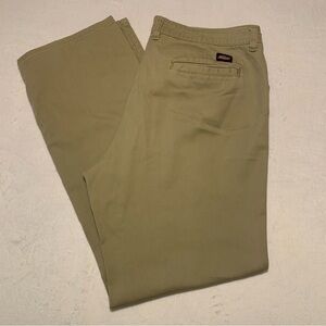 Dickies Women's Slim Fit Boot Cut Pants Size 10 Regular , Tan Comfort Stretch